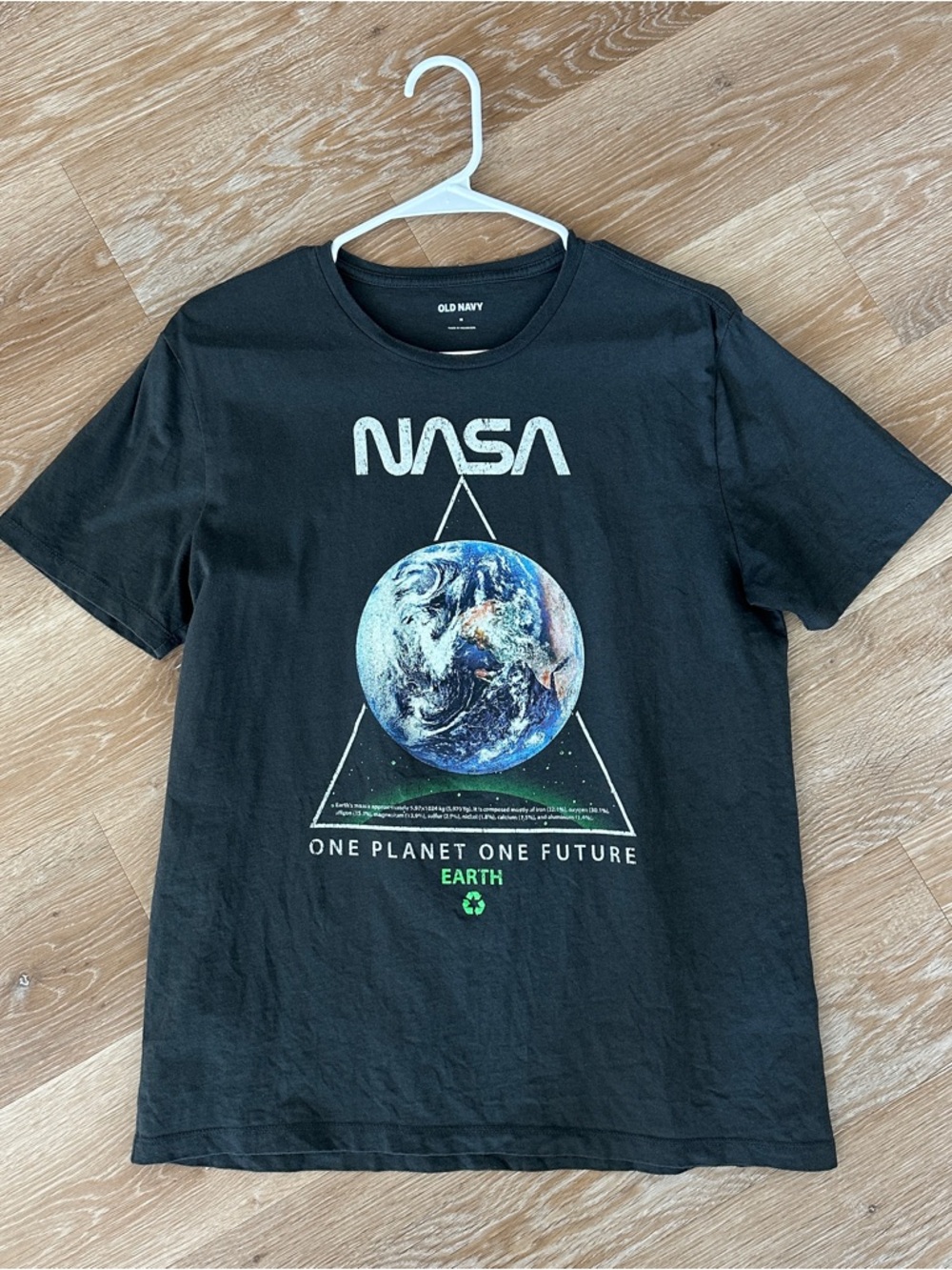 Old Navy Black NASA Earth Graphic Tee